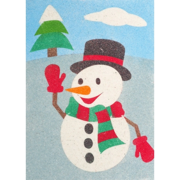 SNOWMAN ON A BEACH PAINT & SIP KIT  Creative Mosaic Kits - Art Fun Studio