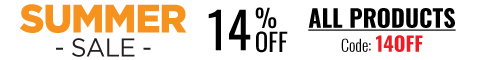 Get 14% off with coupon code 14OFF during our Summer Sale! Get 14% off with coupon code 14OFF during our Summer Sale!